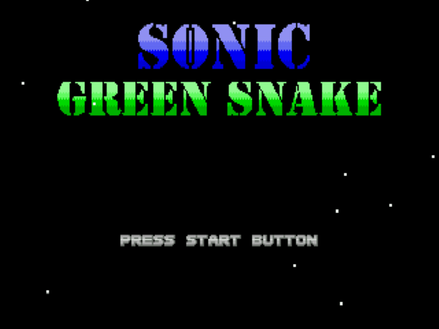 Sonic Green Snake V 4.0 Title Screen